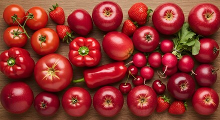 Red Fruits and Vegetables Collection Stunning Food Photography