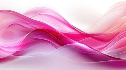 Pink abstract waves flowing, bright background, design element