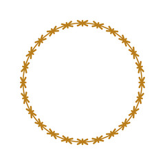 luxury gold circle frame