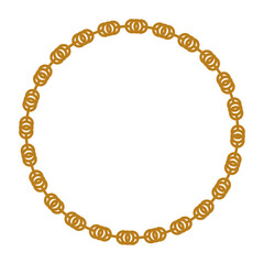 luxury gold circle frame