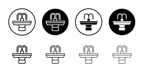 Fountain icon Vector logo outline