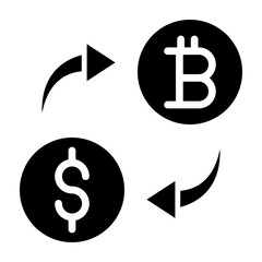 Exchange Glyph Icon Design