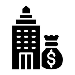 Venture Capital Glyph Icon Design