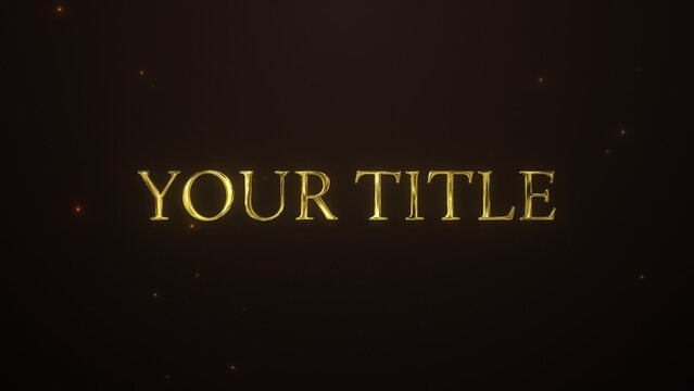 Melting Gold Powerful Title Intro