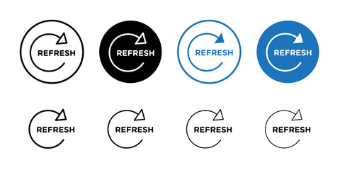 Refresh icon Vector logo outline
