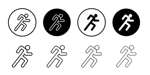 running Speed icon Vector logo outline