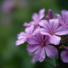 Fototapeta premium delicate petal shapes on dusty purple flowers, flowers, purple