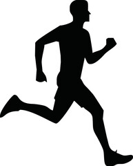 Run, sport athletic logo, running men