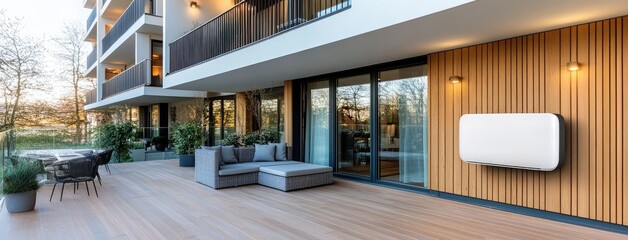 High-resolution view of photovoltaic panels, a solar home system, and a control screen showcasing energy management in a modern interior