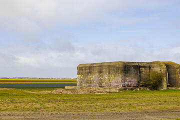 Fortifications and bunkers from the Napoleonic era in the Dutch fort known as Dirks Admiraal in Den...