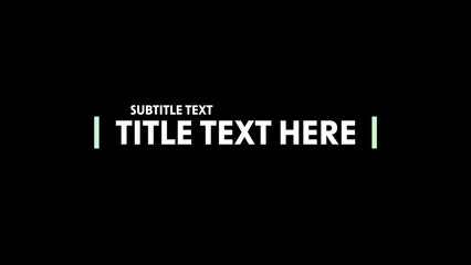 Professional Clean Title Reveal