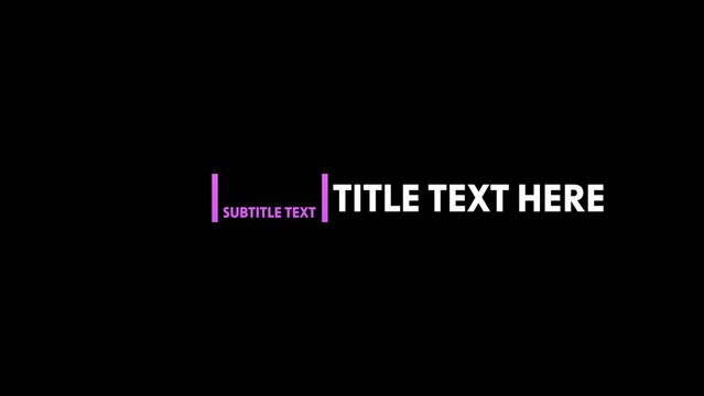 Clean Title Reveal with Accent Color