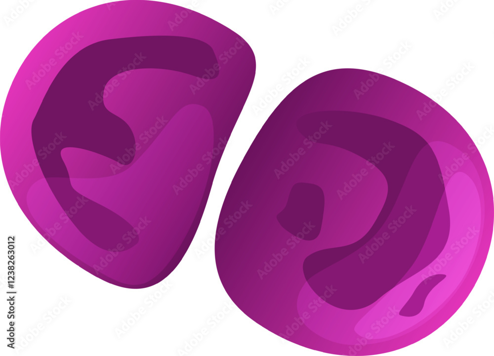 Poster two overlapping purple abstract shapes create a modern and vibrant design featuring a smooth gradien