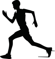 Run, sport athletic logo, running men