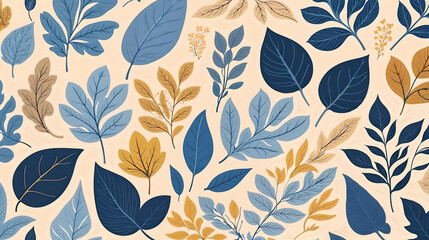 seamless pattern with leaves