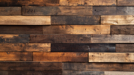 Naklejka premium A texture of reclaimed wood wall paneling.
