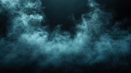 Fototapeta premium Fog Envelops the Landscape Creating a Mystical Atmosphere. Generative AI