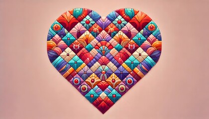 heart shaped candy  with colorful work