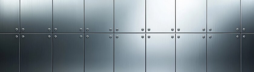 Metallic lockers on white background, storage and organization solution closeup