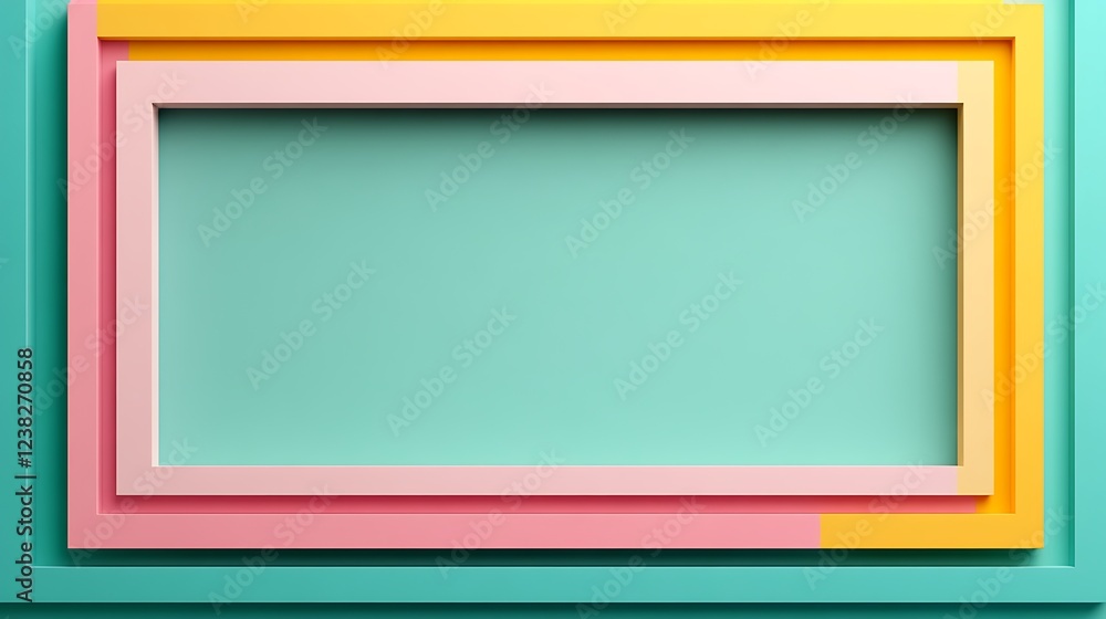 Poster colorful abstract frames on a light blue background creating a modern artistic display for interior 