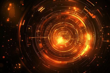 Fototapeta premium Abstract futuristic electronic circuit technology background, vector illustration.