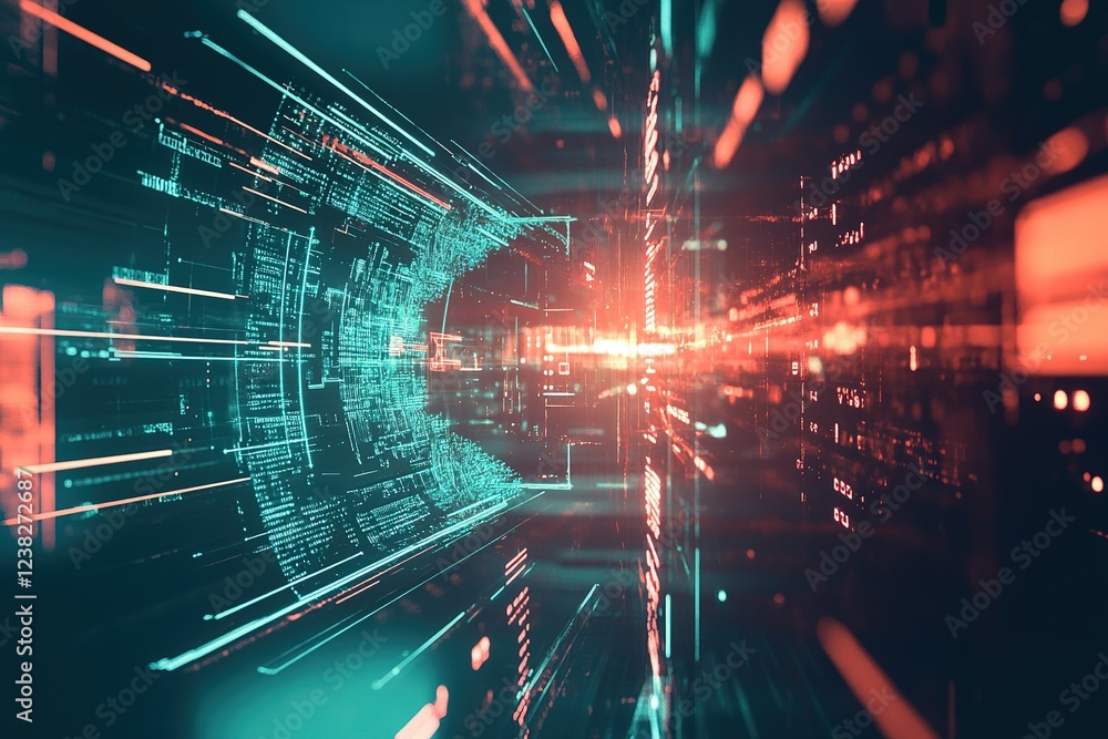 Poster abstract technology ui futuristic concept hud interface hologram copy space of digital innovation on