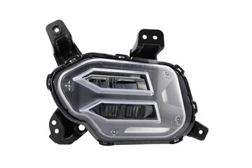 Fototapeta premium LED fog lamp isolated on a white background. Car spare parts