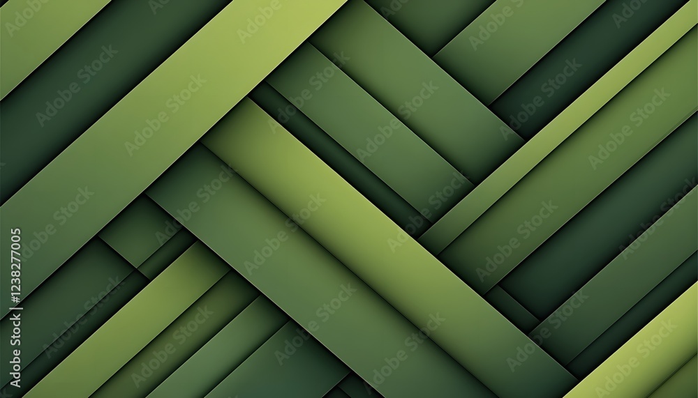 Poster abstract green layered diagonal lines pattern design