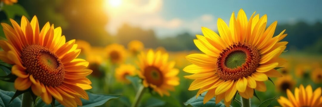 Hiboux avec des fleurs de marguerite et de sunflower, sunflower, hiboux