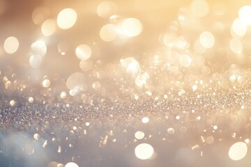 Closeup of shimmering light reflections on a beige surface with a subtle gradient effect