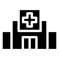 Hospital Glyph Icon
