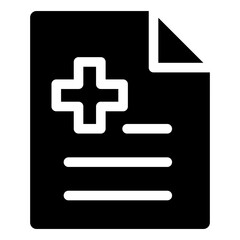 Obraz premium Medical Report Glyph Icon