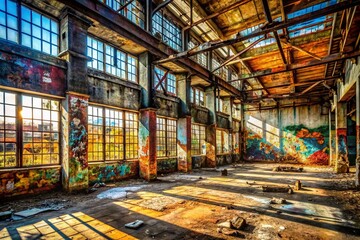 Abandoned Industrial Building Urban Exploration Photography - Rust, Decay, Graffiti, Interior,  Exploration