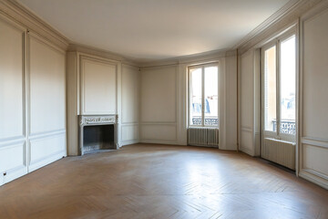 Obraz premium Empty room of an apartment before renovation 