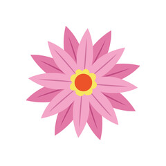 Fototapeta premium Flower icon vector. Garden illustration sign. Flora symbol or logo.