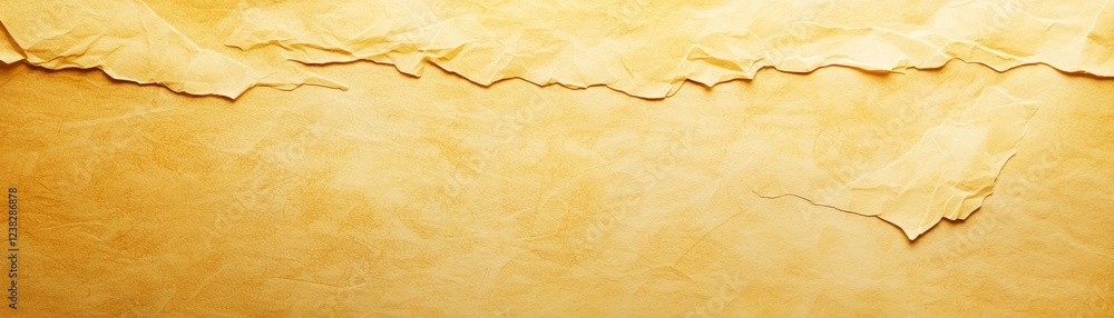 Poster torn paper with hole, a glimpse into negative space and abstract concepts of absence breakthrough