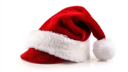 Santa hat placed against a white background.