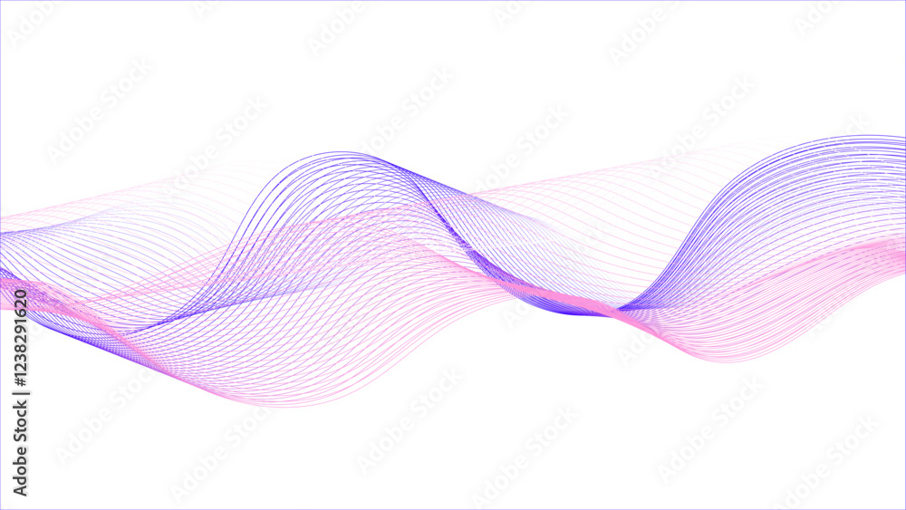 Wall mural Abstract vector wavy lines flowing smooth curve. blending line background. colorful wave lines.