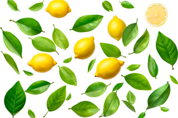 seamless background wit leaves on transparent background 