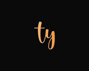 creative letter TY logo design vector