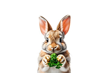 white rabbit in a white shirt