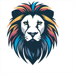 Powerful lion head vector with sharp details and bold lines. Perfect for logos, branding, sports teams, and esports mascots. Transparent background for easy use