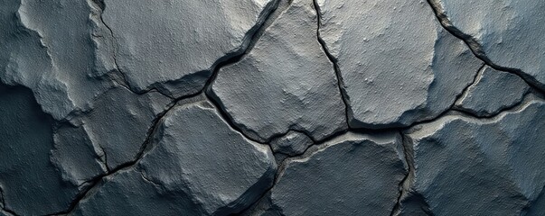 Obraz premium Rough cracked granite slab texture background, stone ground, rock