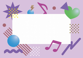 レトロポップなかわいい背景デザイン