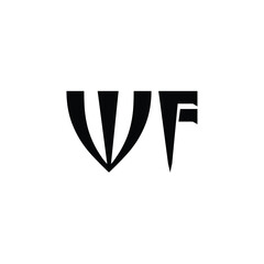WF monogram logo design letter text name symbol monochrome logotype alphabet character simple logo