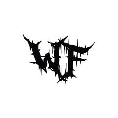 WF monogram logo design letter text name symbol monochrome logotype alphabet character simple logo