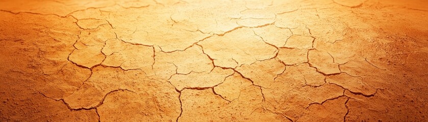 Fototapeta premium Weathered wall with prominent cracks and fissures, a closeup examination of texture decay