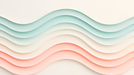 Obraz premium Soft Waves of Color in Pastel Tones for Abstract Backgrounds and Modern Design Projects