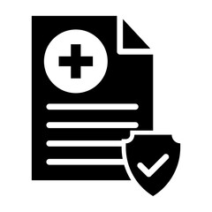 Obraz premium Health Insurance Glyph Icon Design