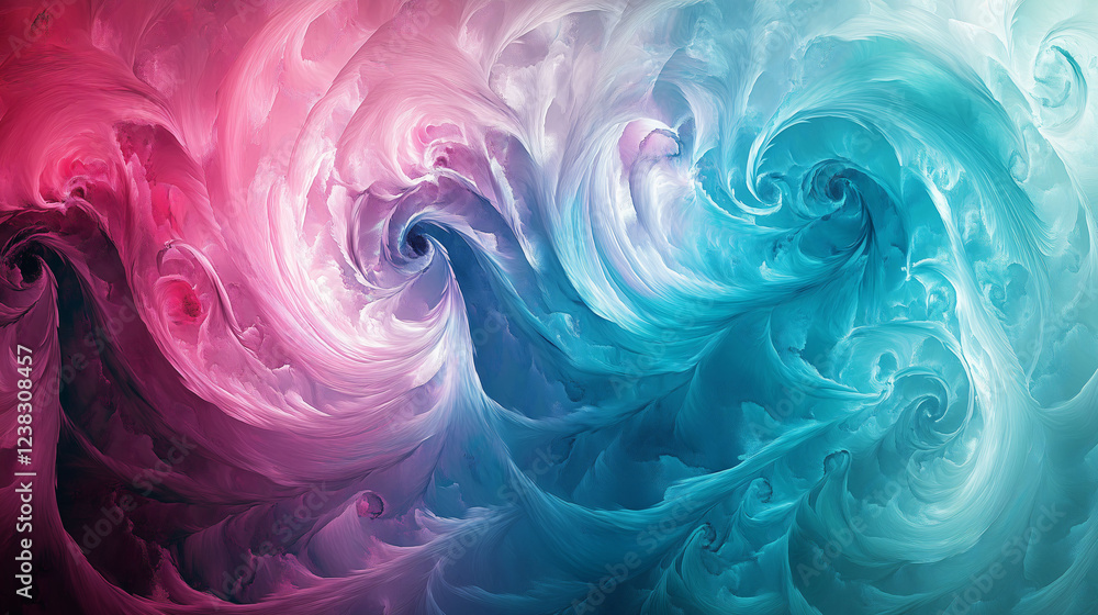 Aufkleber mesmerizing swirling liquid background in vibrant pink and blue hues creating a captivating visual e